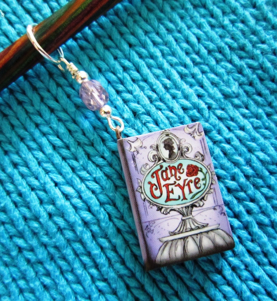 Charlotte Brontë's Jane Eyre 3 Dimensional Book Stitch Marker - Listing is for ONE Stitch Marker