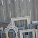 Custom PICTURE FRAME- Set of 12 -French Grey and Antique White - Glass and Backing - Tabletop
