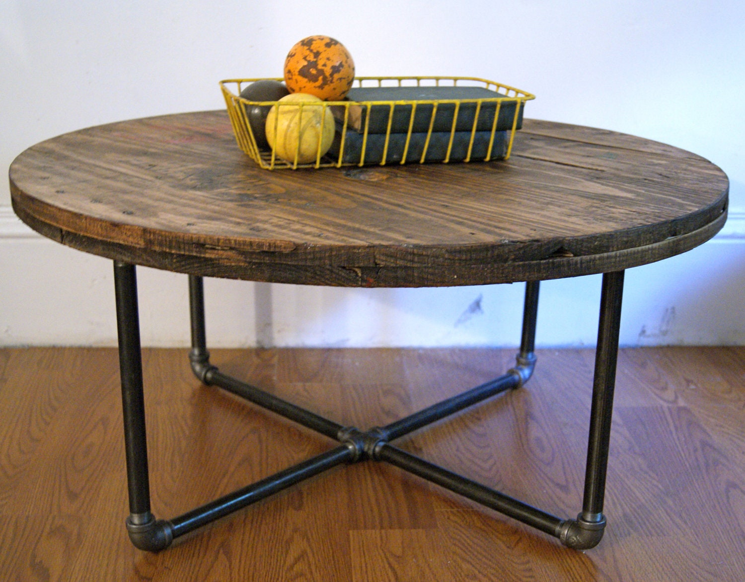 wooden spool table
