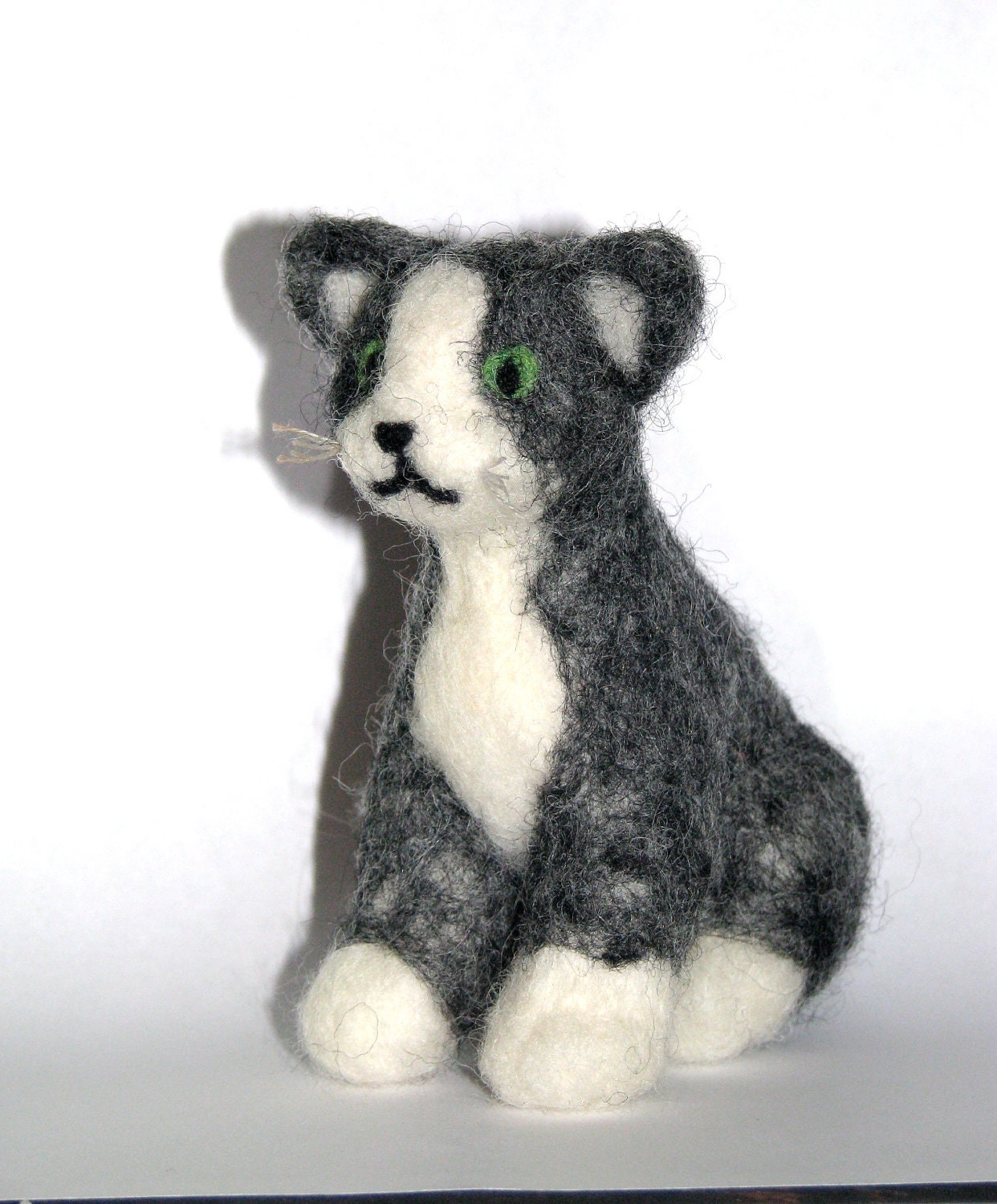 Needle Felt Cat Handmade OOAK (0100)