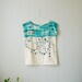 Reserved / Sample sale // silk hand painted shirt. INDIGO IKAT DOT Ready made blouse - size s/m