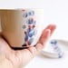Ceramic Planter with Saucer in Teal, Lavender, and Red by RossLab
