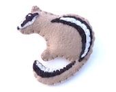Chipmunk woodland autumn rustic magnet, lodge cabin decor, number 82