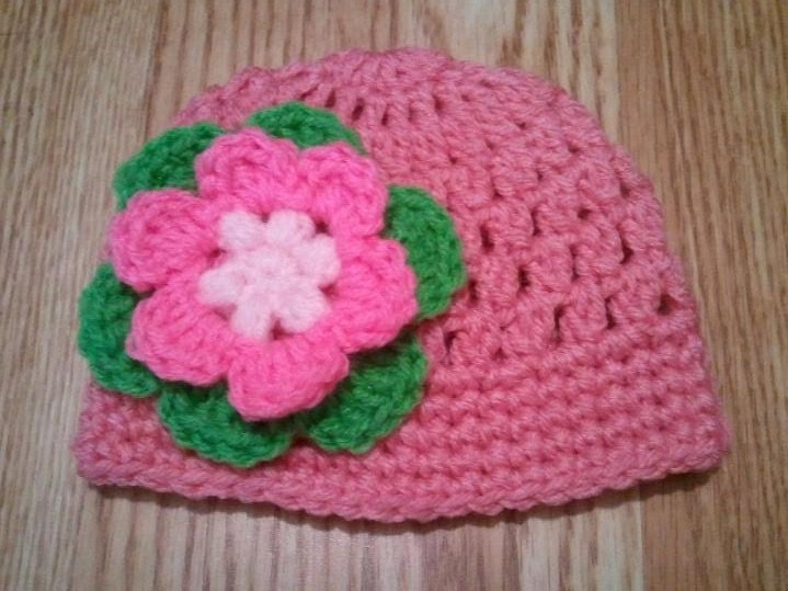 Crochet Spring Easter Hat Flower Girl Pink - Beanie Boy Girl Costume Halloween Thanksgiving Costume Photo Prop Christmas Gift Winter Outfit