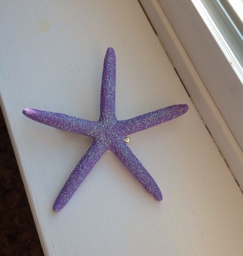 Ariel the little mermaid starfish hair clip: purple