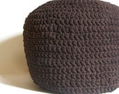Crocheted Pouf -ottoman, foot stool, floor pillow - MADE-TO-ORDER