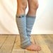 Chevron Crest : LIGHT Grey Chevron Leg Warmers w/ Assorted Metal Military Buttons - legwarmers (item no. 1-13)