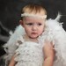 6 to 9 months - White Feathered Baby Wings