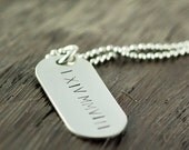 Personalized Mens Necklace, Mens jewelry, Hand stamped Pendant Necklace,Gift for Him, Holiday gift