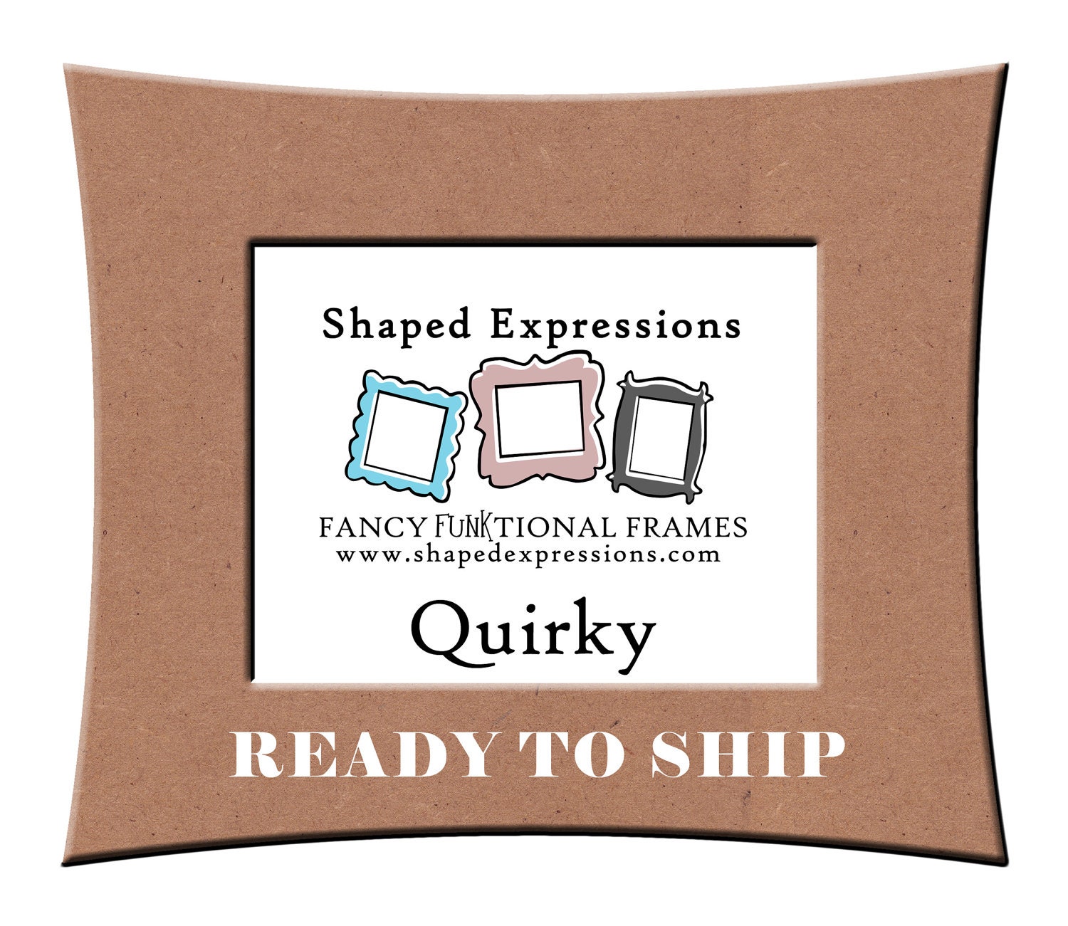 READY TO SHIP - 5x7 Quirky - unpainted picture frame