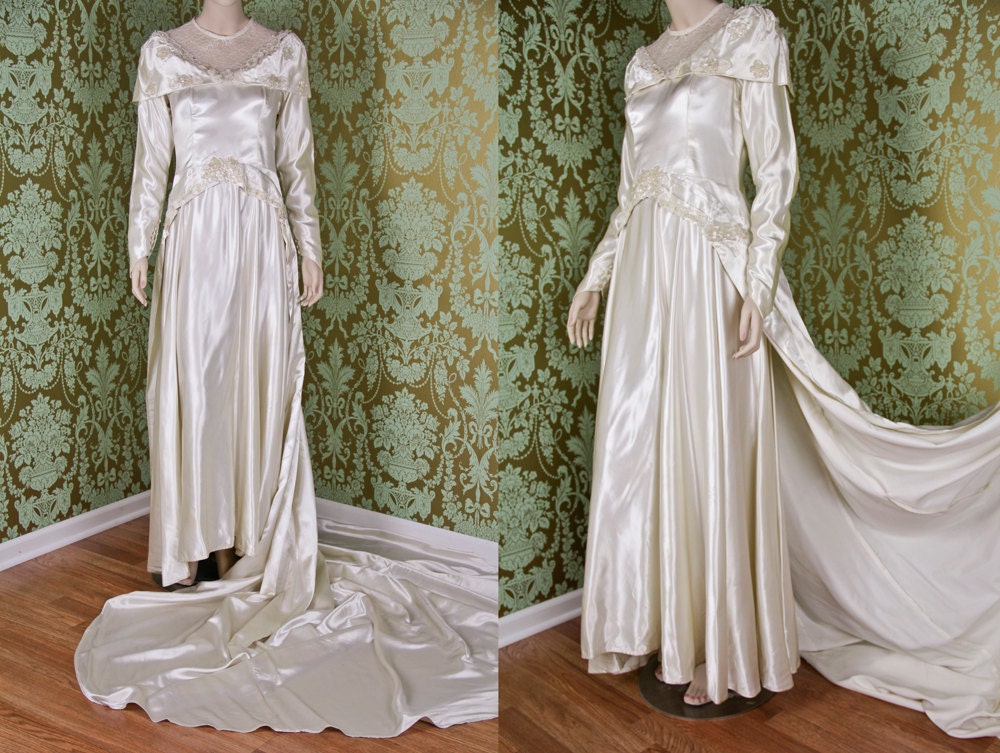 1930s wedding gown / 30s wedding dress / Sale