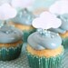 Baby Shower Theme, Cloud Cupcake Toppers, Rainy Day theme, Showers, up up and away theme,12 cloud toppers