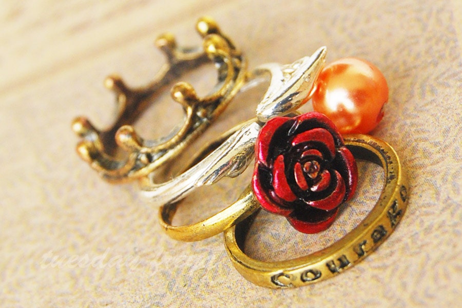 Hogwarts Houses - stacking rings inspired by the Harry Potter books
