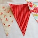 Ruby Bunting Banner - Fabric Banner - Fabric Bunting - Baby Bunting Banner - Flags Pennants