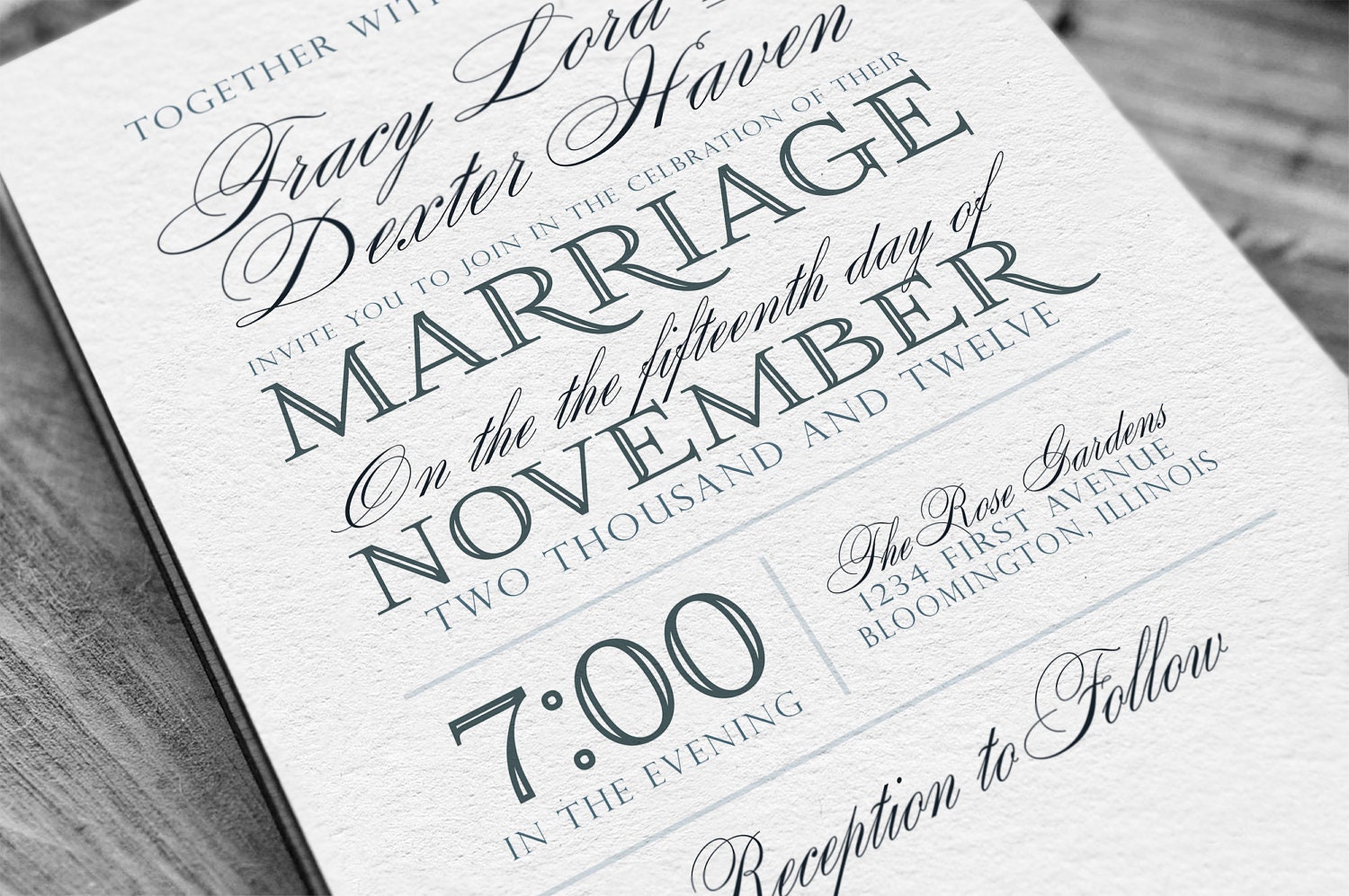 Script Wedding Invitation - Custom Printable PDF