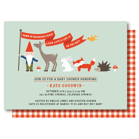 Woodland Baby Shower Invitations