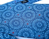 Beautiful 1950s Blue Brocade Self-Lined Tie