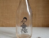 vintage Blaisdell Bros quart glass milk bottle from Maine