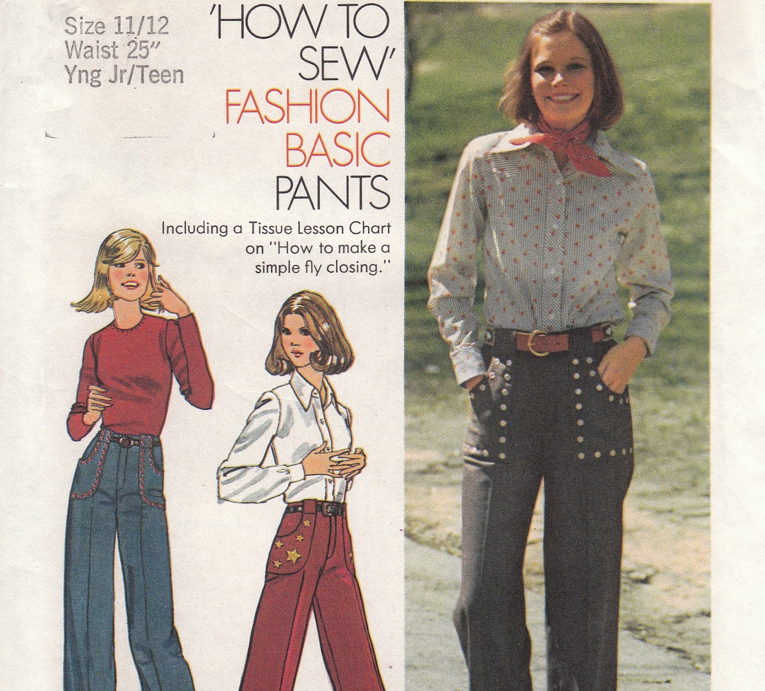 1970s Pants Pattern Simplicity 6627 Size 11/12 Uncut