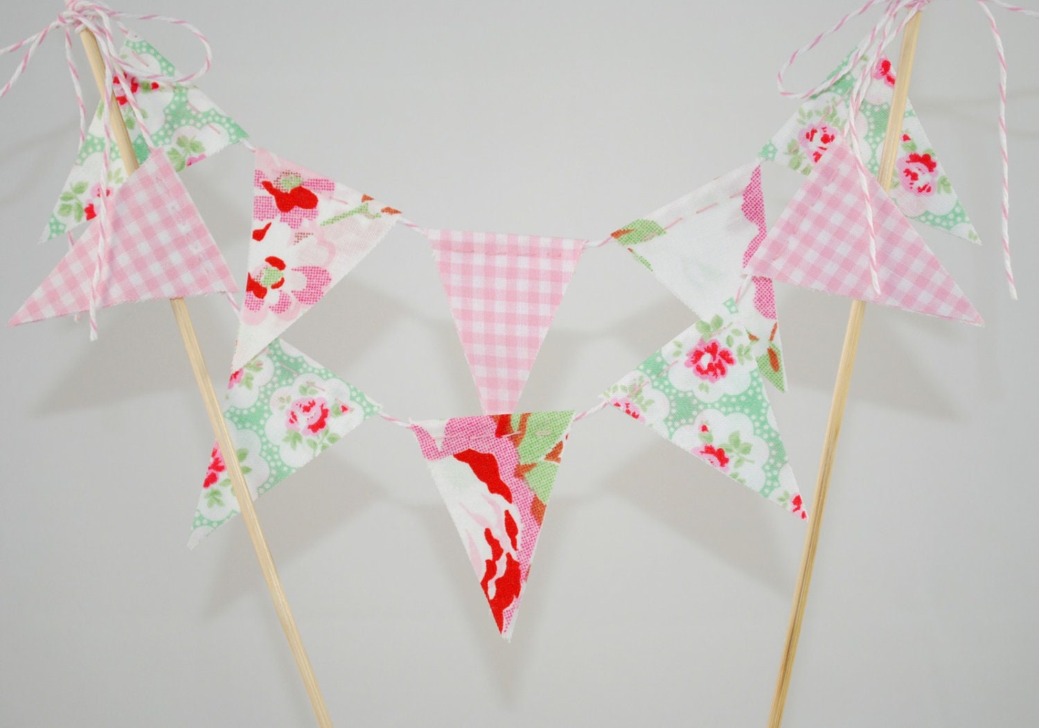 Cake Bunting - CATH KIDSTON - A Pretty Shabby Chic Cake Topper, perfect for Weddings, Baby Showers and Parties