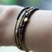 Three stackable bracelets: Brass & beads collection
