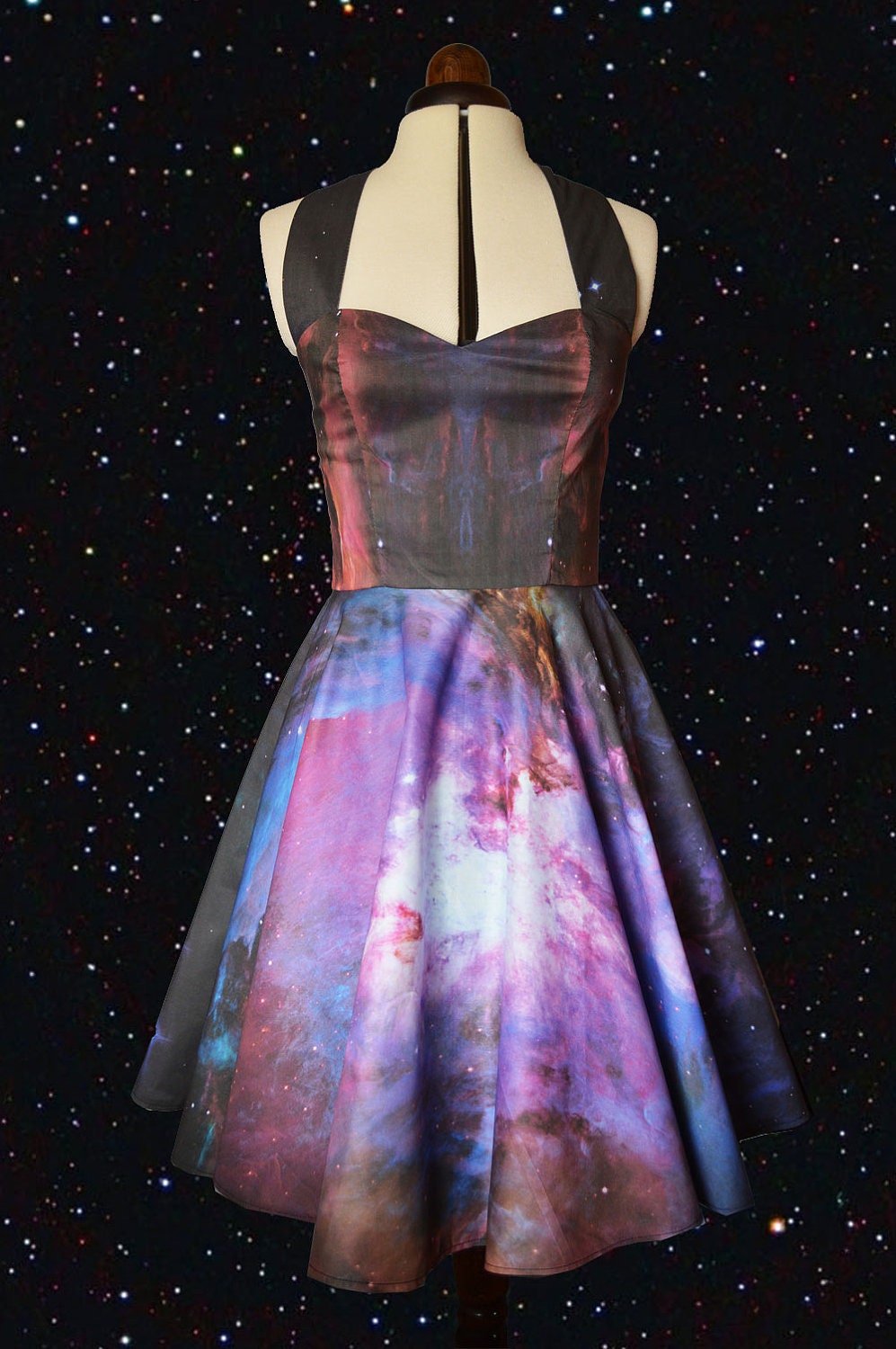 space print dress