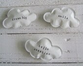 Paper cloud magnets - set of three