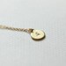 Delicate simple everyday initial tag necklace