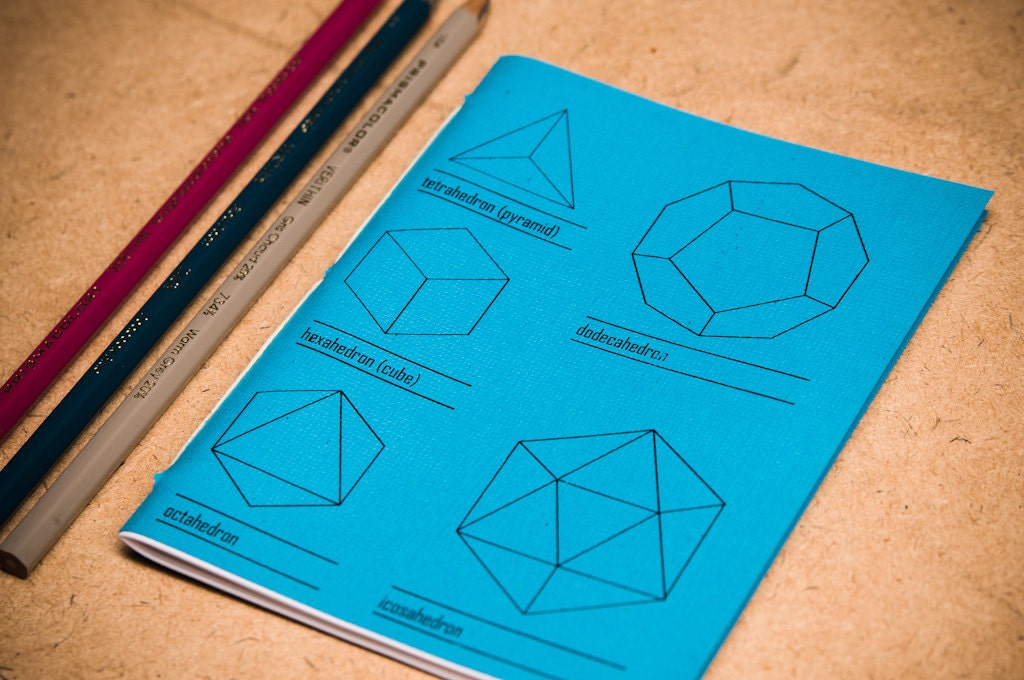 Hand Bound Platonic Solids Weekly Planner