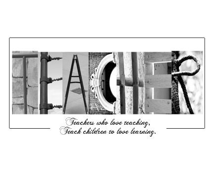 Teacher Alphabet Photo Art Picture Teacher Christmas Holiday Gift Different Quotes