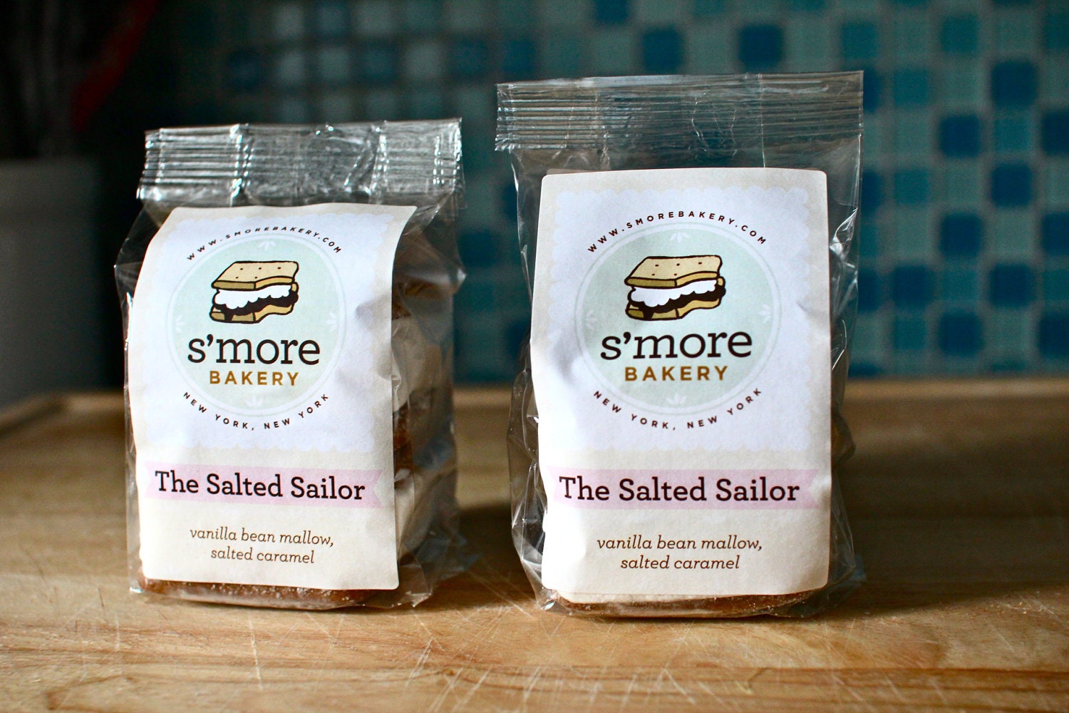 Four (4) Vanilla Bean Salted Caramel S'mores with Homemade Marshmallows and Graham Crackers--The Salted Sailor