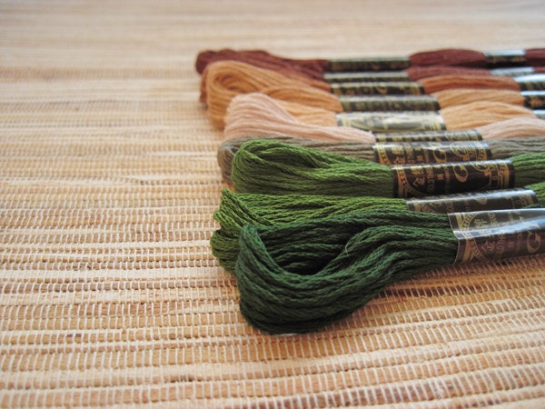10 skeins embroidery floss landscape neutral friendship bracelets 100% cotton