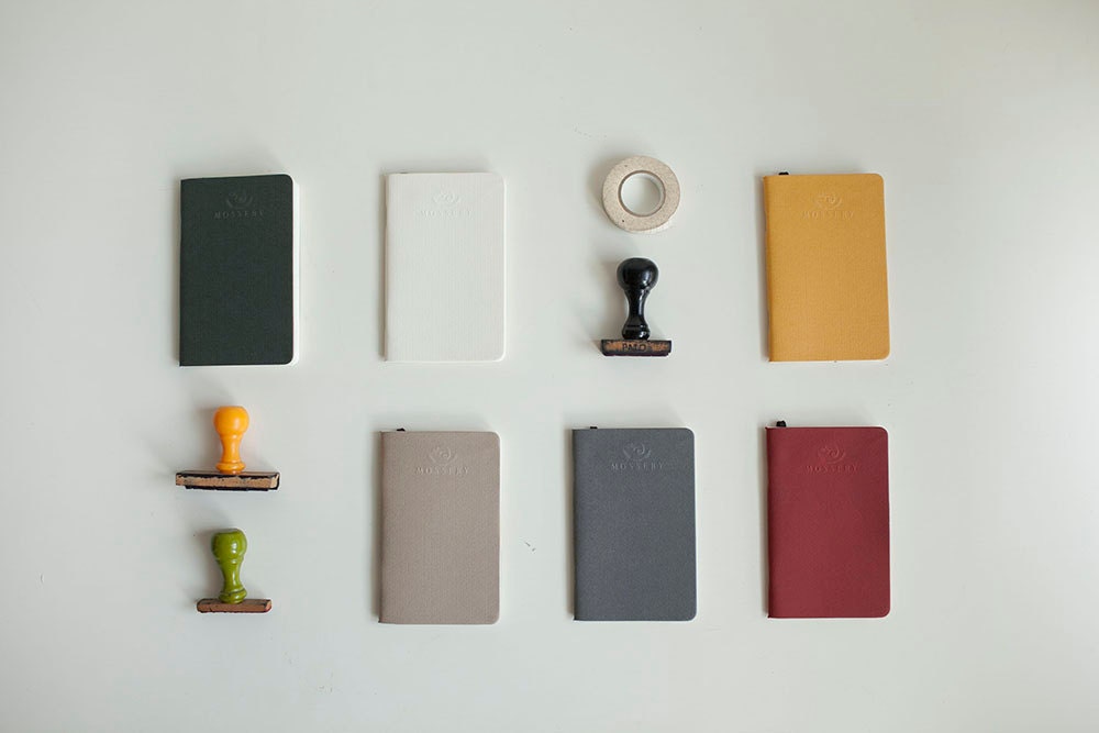 Greyish Pocket Notebook Handmade By Mossery