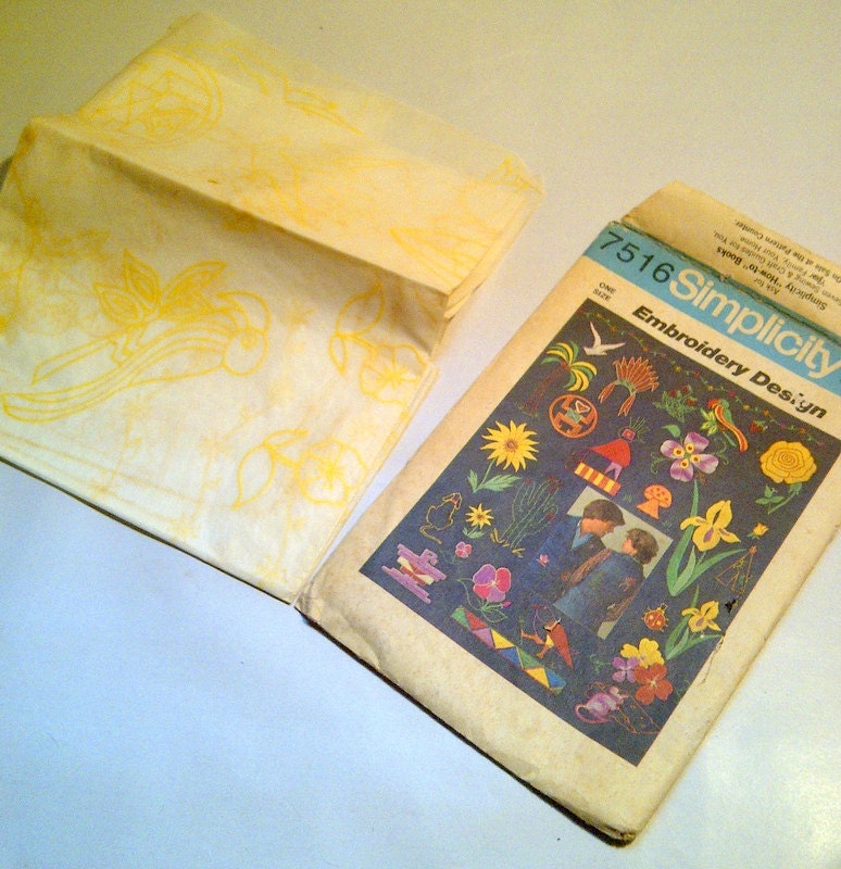 flowers, birds, native american patterns, embroidery transfer, vintage