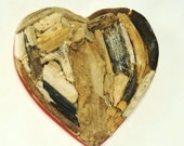 Driftwood Heart Wall Hanging, Reclaimed Wood Art Sculpture, Coastal Cottage Chic, Beach Wedding Decoration, Home Decor