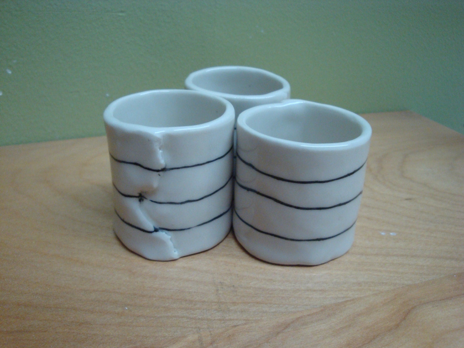 Striped Porcelain Espresso Cup