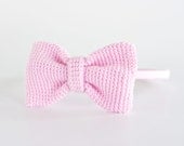 Bow,  Hair Bows, Knit Bow, Crochet Bow Headband, Hair Bow, Women Pink Bow, Crochet Bowband, Crochet Hair Bow, Headband, Bow Hairband.