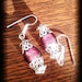 Dichroic glass earrings, Purple & silver glass earrings