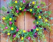 Summer Wreaths for the Door-Front Door Wreath-Door Decor-Rustic JASMINE FLORAL Twig Door Wreath-Rustic Home Decor-Primitive Country Decor