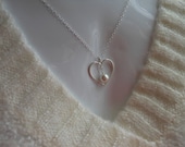 Mothers Love Necklace, Sterling Silver Heart Necklace, Heart and Pearl Necklace, Mother of the Bride, Mothers Necklace