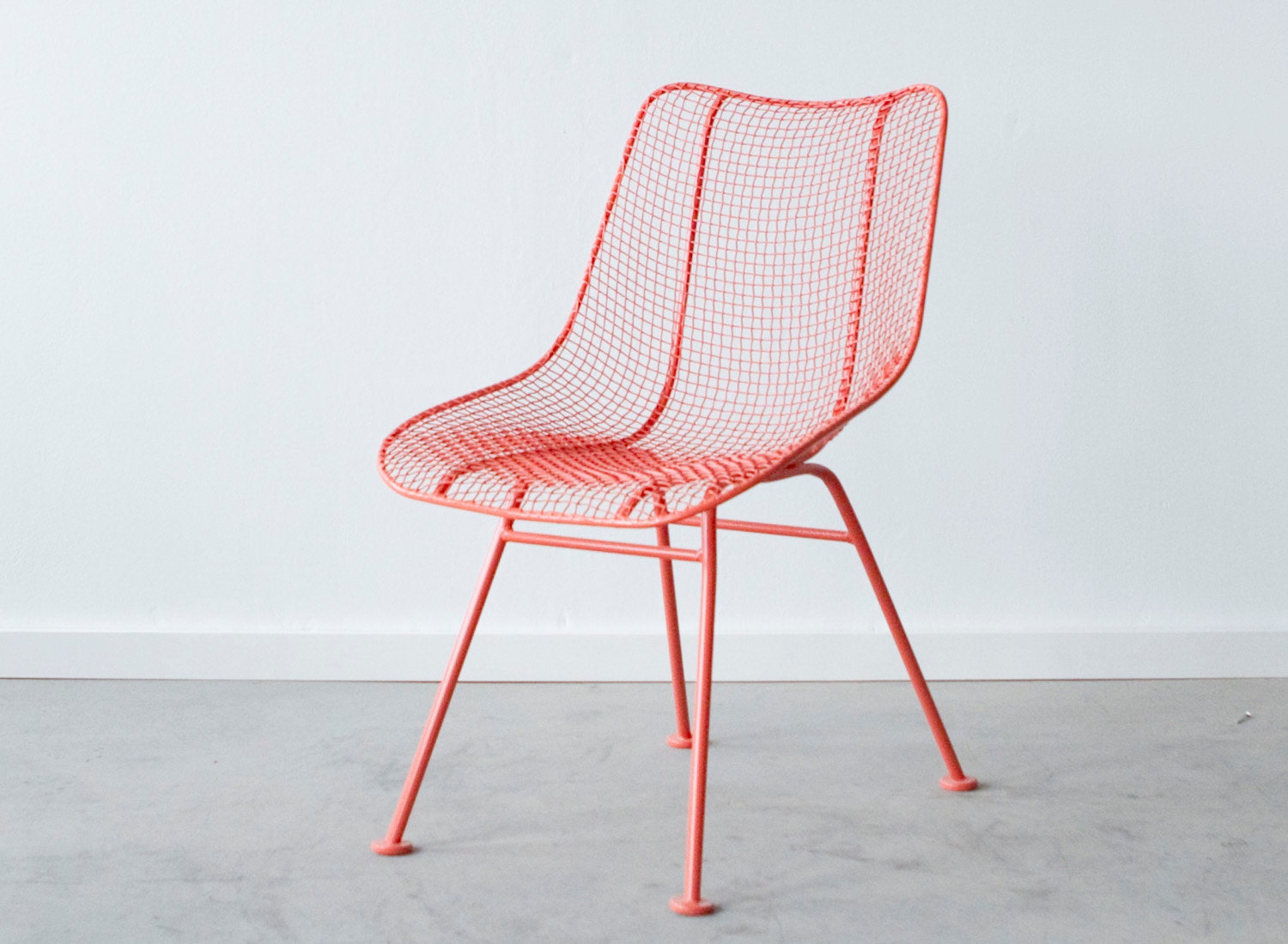 WOODARD Sculptura Side Chair - Salmon - C&C RESTORATION