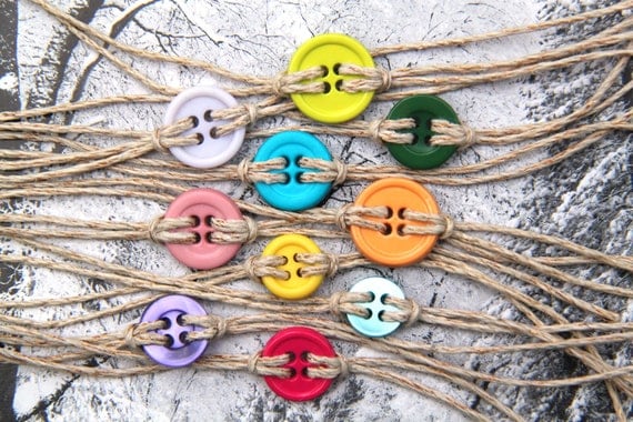 Cute as a button bracelet in bright colors--Updated May 2012