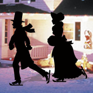 Skating Adults Silhouettes 5ft tall
