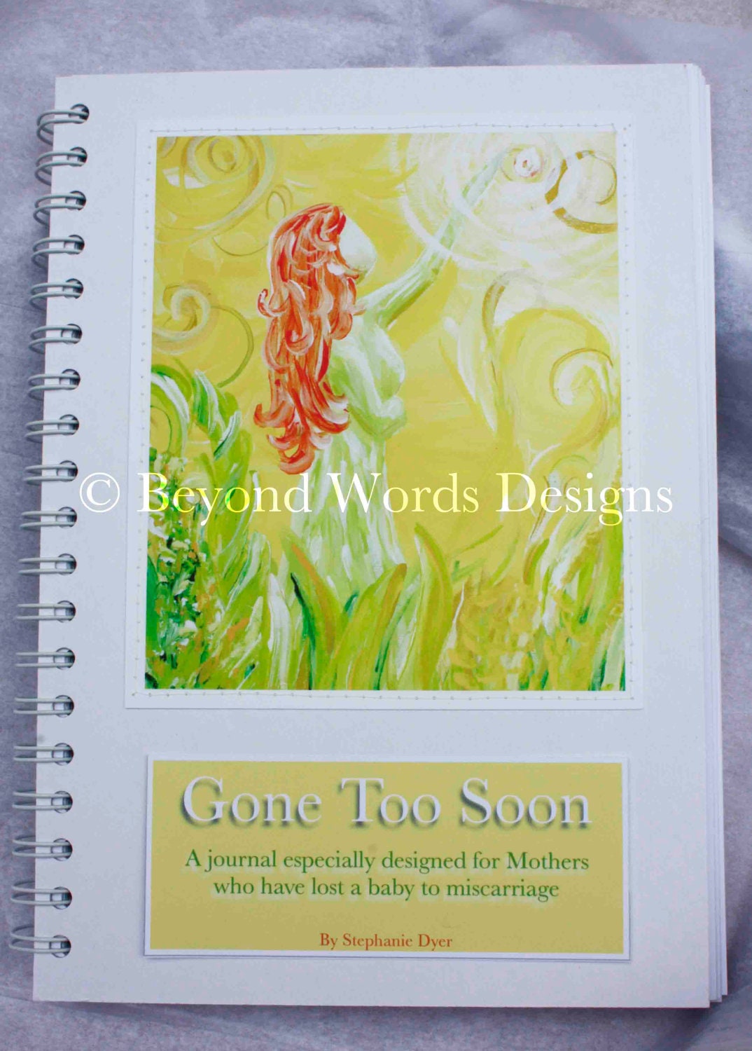 Diary, Pregnancy Loss Journal, Scrapbook, Gone Too Soon, a journal designed especially for Mothers who have lost a baby to miscarriage