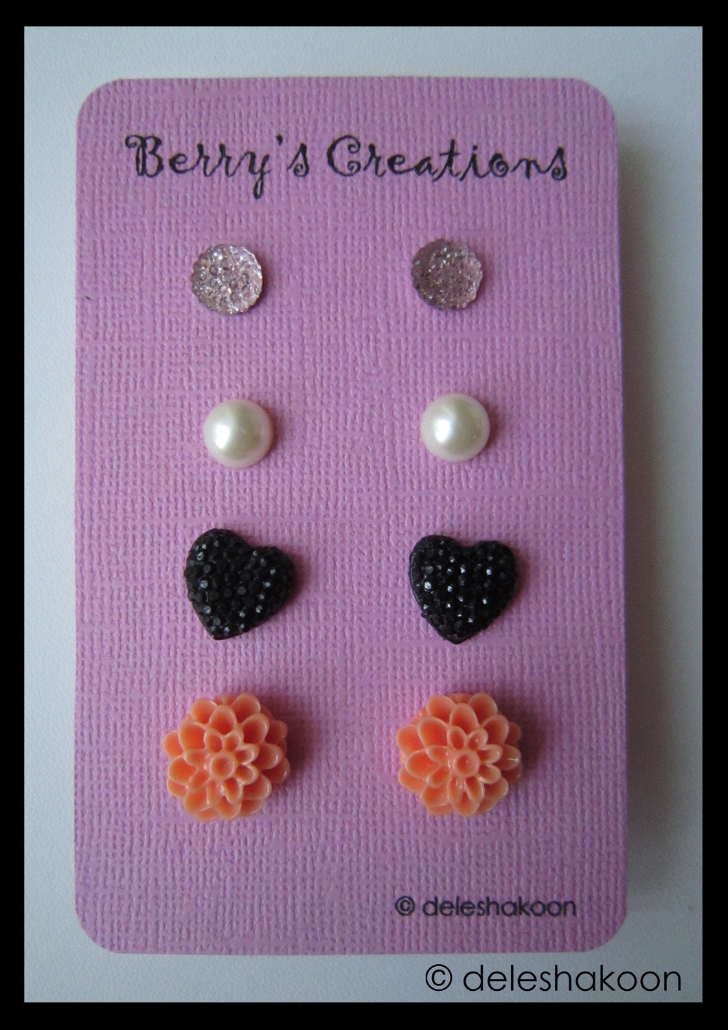 Trendy Everyday Wear Earrings. 4 Different Pair. SET A