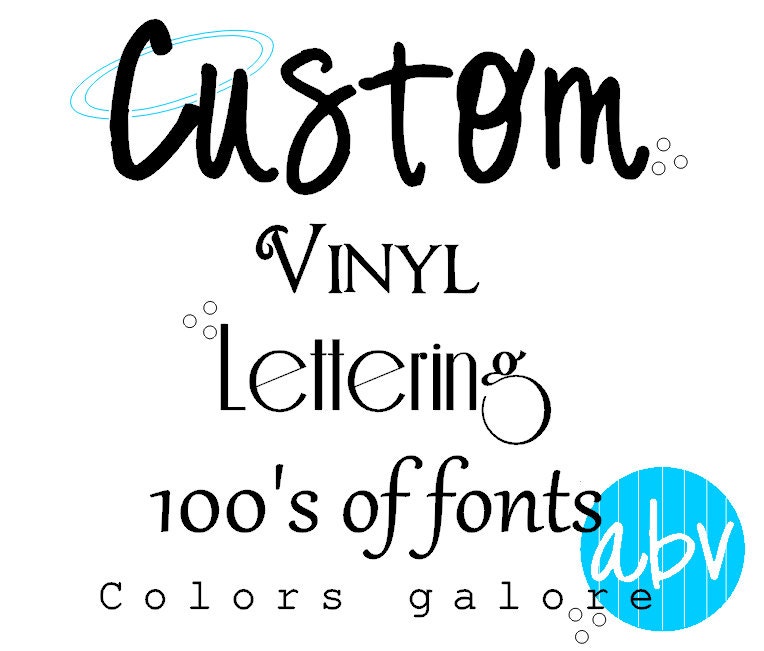 Custom Vinyl Lettering Mini to small