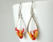 fanART- "Fire" -unique earrings, gift for her, teenager gift, cool, mothers day gift, easter