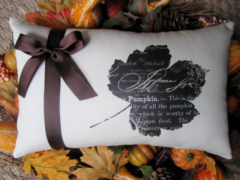 Fall Pillow, Autumn, French Country Pillow, Leaf Pillow, Thanksgiving Pillow, French Country Home, Home Decor, Decorative Pillow, Holidays