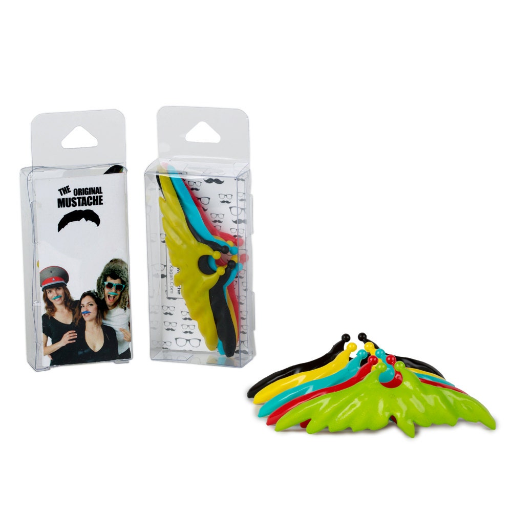 Mustache- Three pack- Rubber- Funny- costume- Halloween- Accessories- Gag gift