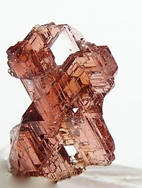 Red Spessartine Garnet Natural Etched Crystal 4 carats